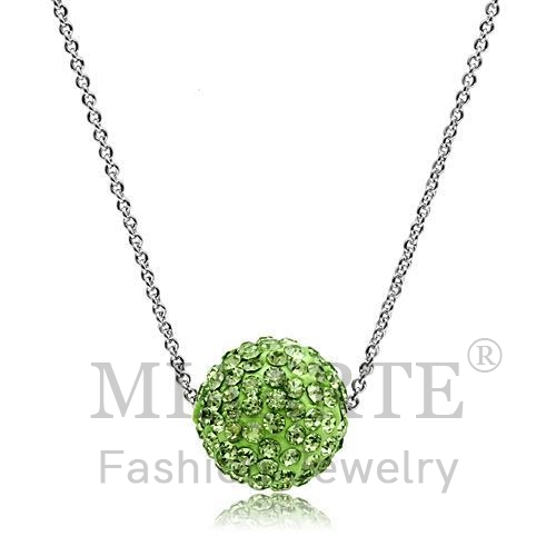 Chain Pendant,Brass,Rhodium,Top Grade Crystal,Emerald