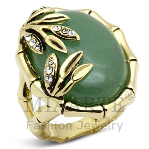 Ring,Brass,Gold,Semi-Precious,Emerald,Jade
