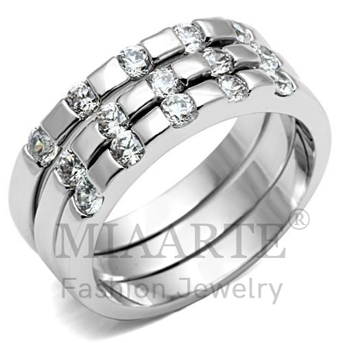 Ring,Brass,Rhodium,AAA Grade CZ,Clear