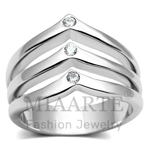 Ring,Brass,Rhodium,AAA Grade CZ,Clear