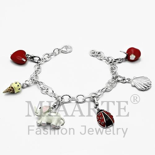 Bracelet,Sterling Silver,Silver Plated,Epoxy,MultiColor