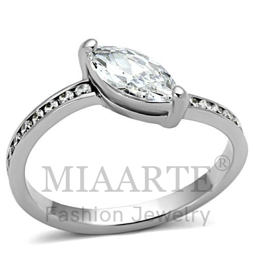 Ring,Brass,Rhodium,AAA Grade CZ,Clear