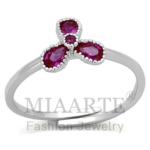 Ring,Brass,Rhodium,Synthetic,Ruby,Corundum