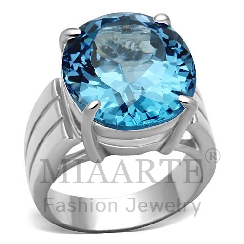 戒指,白铜,镀银,合成/人造,海蓝,尖晶石