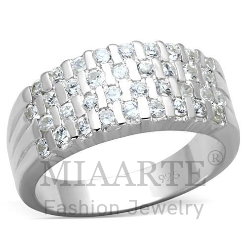 Ring,Sterling Silver,Silver Plated,AAA Grade CZ,Clear