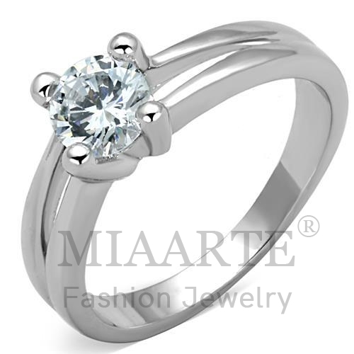 Ring,Brass,Rhodium,AAA Grade CZ,Clear