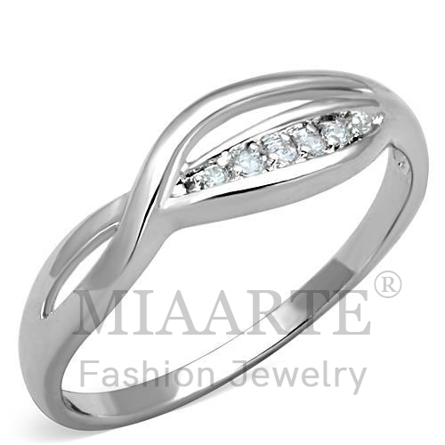 Ring,Brass,Rhodium,AAA Grade CZ,Clear