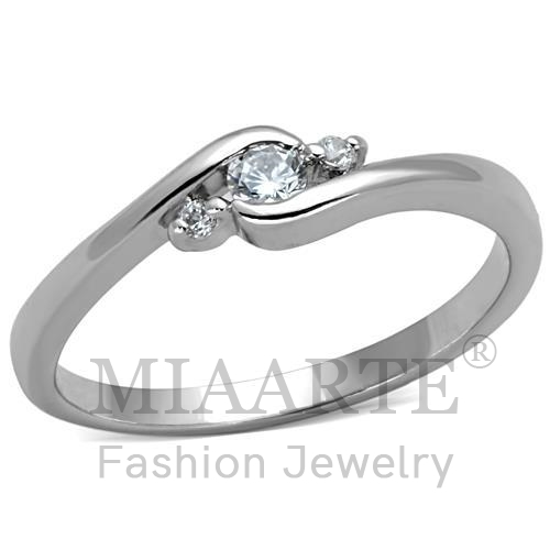 Ring,Brass,Rhodium,AAA Grade CZ,Clear