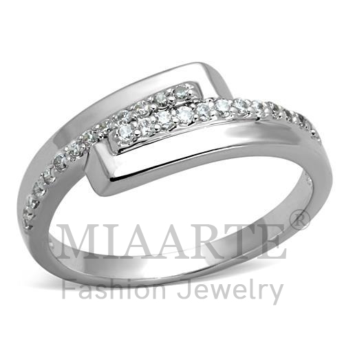 Ring,Brass,Rhodium,AAA Grade CZ,Clear