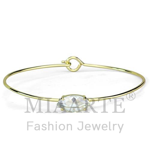 Bangle,Brass,Gold,AAA Grade CZ,Clear