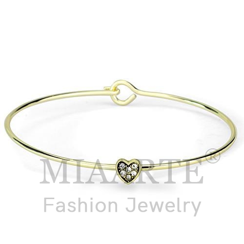 Bangle,Brass,Gold,Top Grade Crystal,Clear