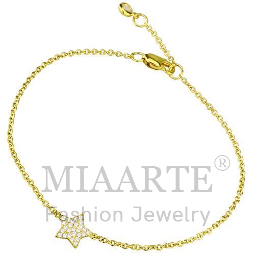 Bracelet,Sterling Silver,Gold,AAA Grade CZ,Clear