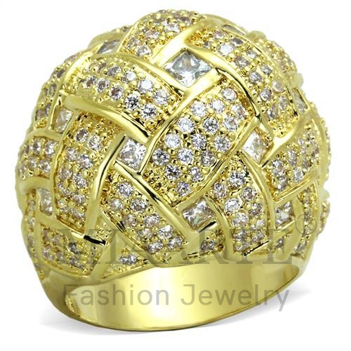 戒指,黄铜,镀金,苏联钻,透明