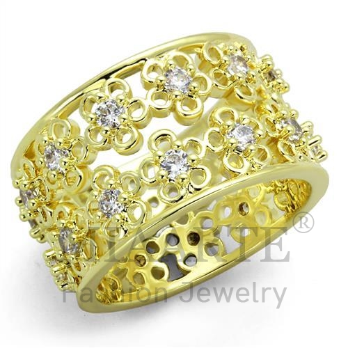 Ring,Brass,Gold,AAA Grade CZ,Clear