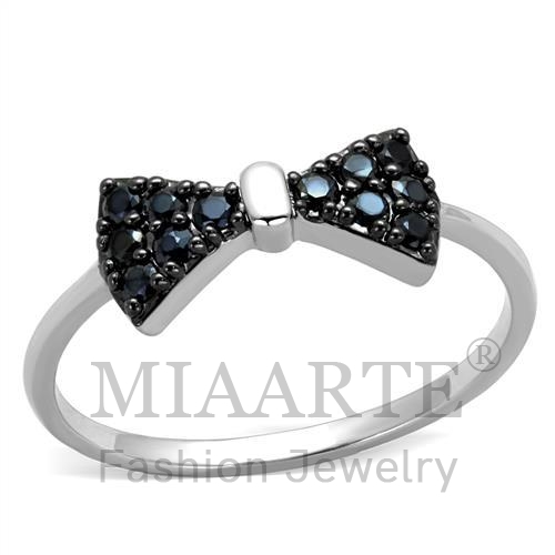 Ring,Brass,Rhodium&Ruthenium,AAA Grade CZ,BlackDiamond