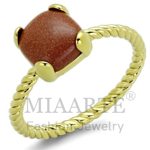 Ring,Brass,Gold,Synthetic,Brown,CatEye