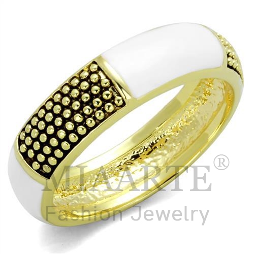 Ring,Brass,Gold,Epoxy,White