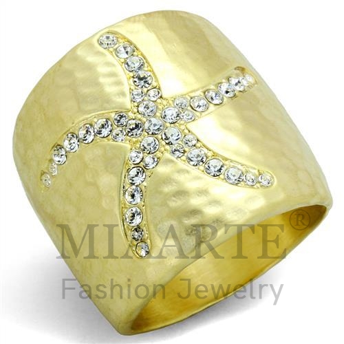 Ring,Brass,Gold & phll,Top Grade Crystal,Clear