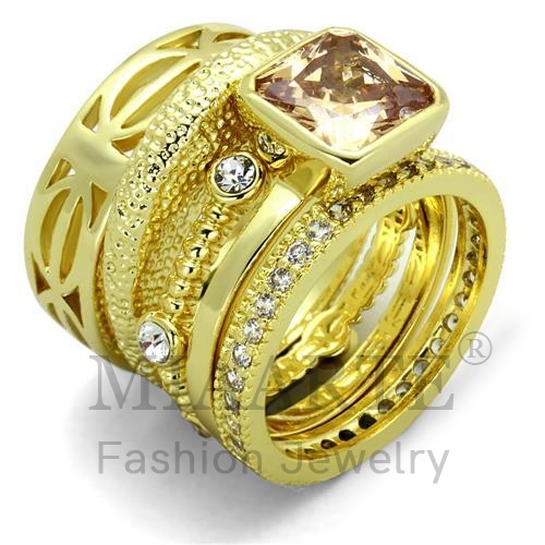 戒指,黄铜,镀金,苏联钻,香槟色