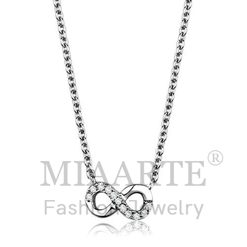 Chain Pendant,Brass,Rhodium,AAA Grade CZ,Clear