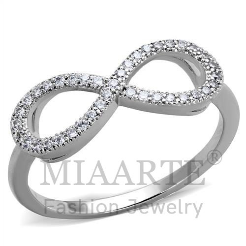 Ring,Brass,Rhodium,AAA Grade CZ,Clear