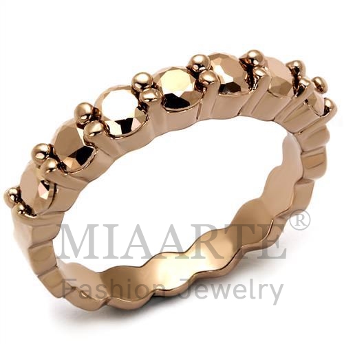 Ring,Brass,IP Rose Gold(Ion Plating),AAA Grade CZ,Crystal Metal light gold