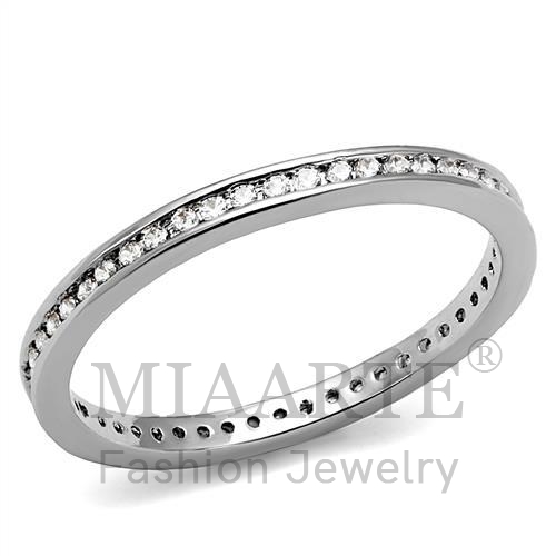 Ring,Brass,Rhodium,AAA Grade CZ,Clear