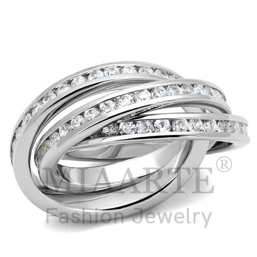 Ring,Brass,Rhodium,AAA Grade CZ,Clear