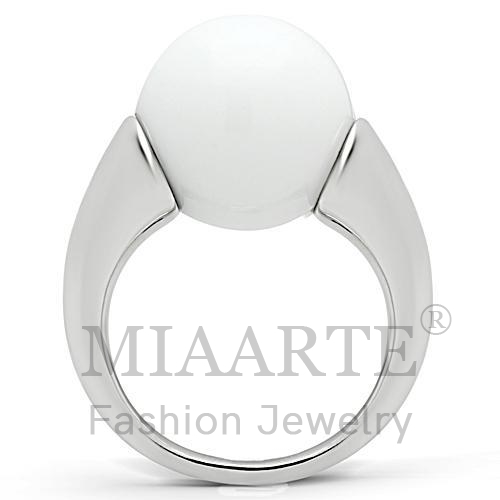 鍍白玻璃珠戒指