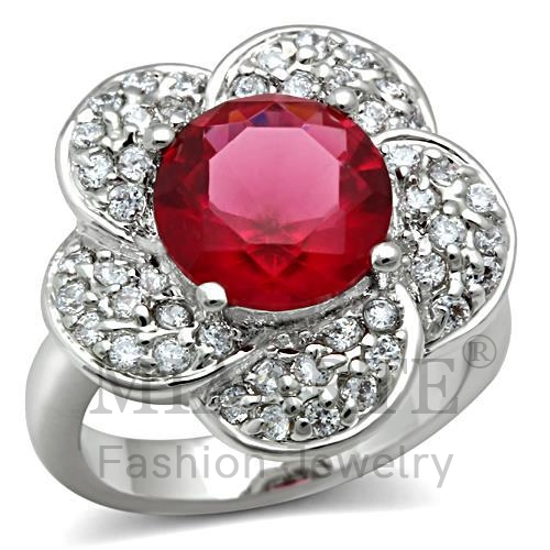 RhodiumSynthetic GlassRing
