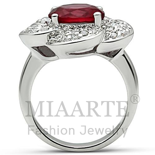 RhodiumSynthetic GlassRing