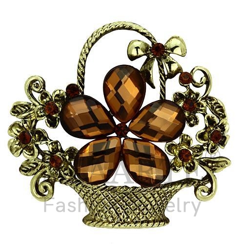 Antique CopperAcrylicBrooches