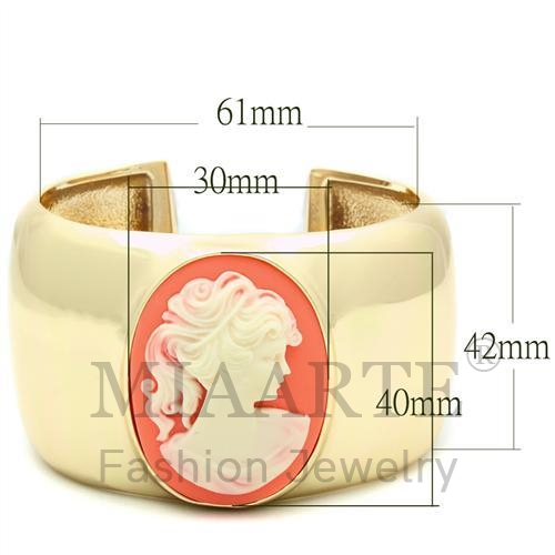 GoldSynthetic StoneBangle