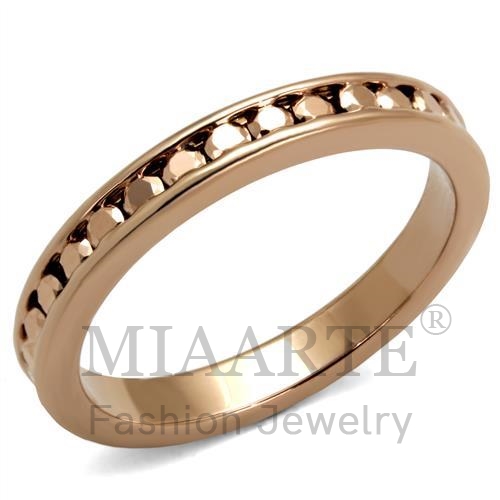 IP Rose Gold(Ion Plating)AAA Grade CZRing