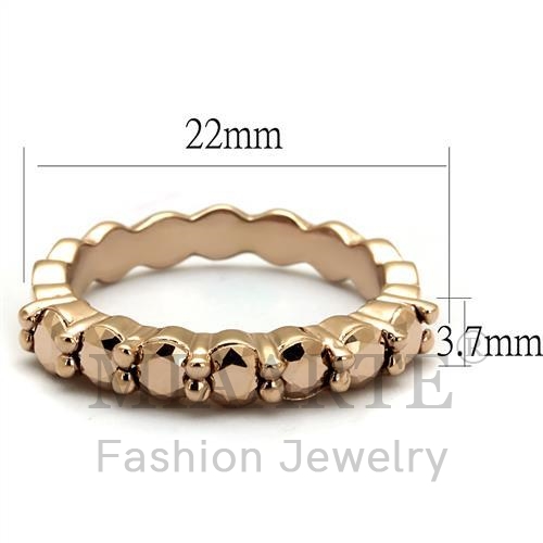 IP Rose Gold(Ion Plating)AAA Grade CZRing