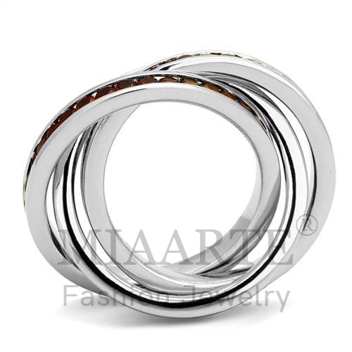 RhodiumSynthetic GlassRing