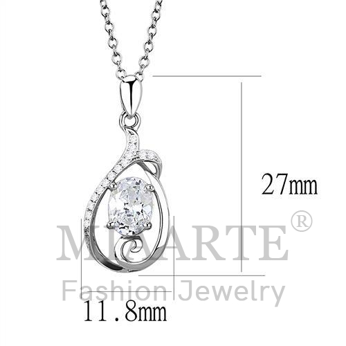 Sterling SilverAAA Grade CZChain Pendant