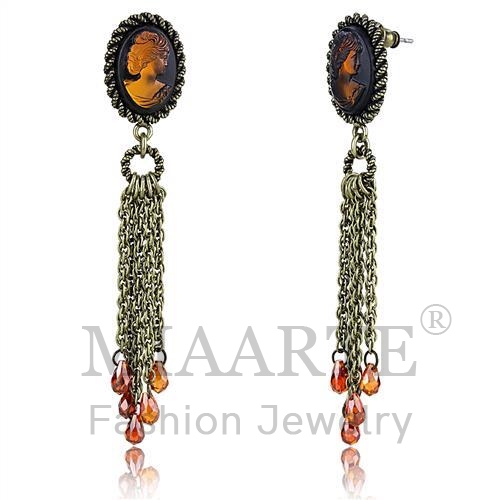 Antique CopperSynthetic StoneEarrings