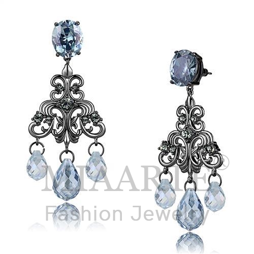 TIN Cobalt BlackTop Grade CrystalEarrings