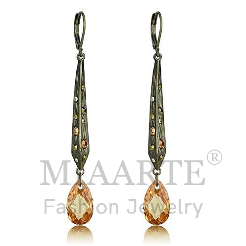 Antique CopperTop Grade CrystalEarrings