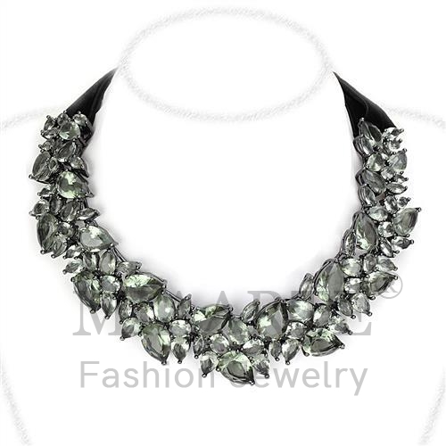 TIN Cobalt BlackSynthetic GlassNecklace