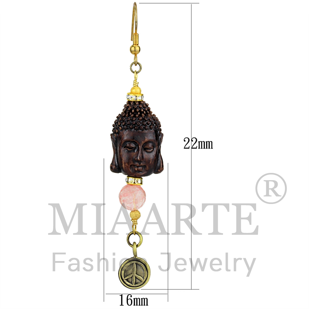 Antique CopperGlass BeadEarrings