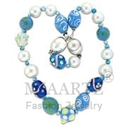 Wholesale Synthetic, MultiColor, Silver Plated, Women, Brass, Necklace