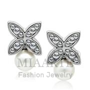 Wholesale Synthetic, White, Rhodium, Women, White Metal, Earrings