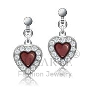 Wholesale Top Grade Crystal, Clear, Rhodium, Women, White Metal, Earrings