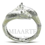 Wholesale AAA Grade CZ, Clear, Rhodium, Women, Brass, Bangle