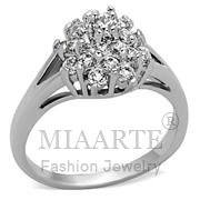 Wholesale AAA Grade CZ, Clear, Rhodium, Women, Brass, Ring