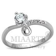 Wholesale AAA Grade CZ, Clear, Rhodium, Women, Brass, Ring