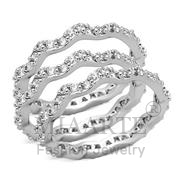 Wholesale AAA Grade CZ, Clear, Rhodium, Women, Brass, Ring