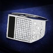 Wholesale AAA Grade CZ, Clear, Rhodium, Men, Sterling Silver, Ring